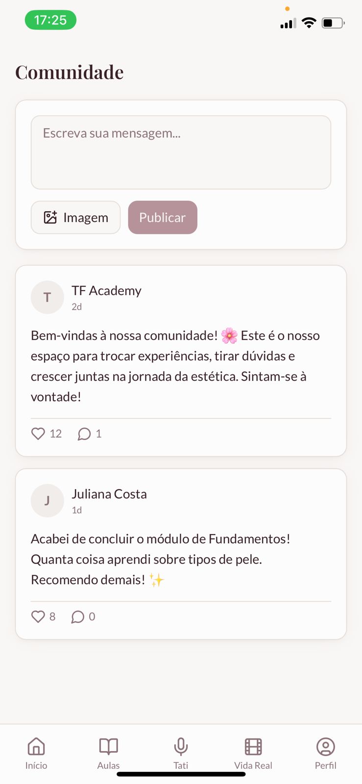 Tela do app TF Academy 5